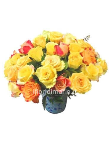 Bouquet di rose gialle -