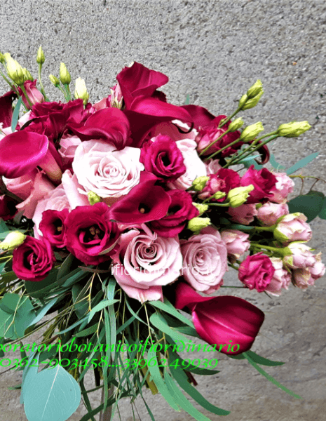 BOUQUET CALLE-ROSE-LISIANTHUS